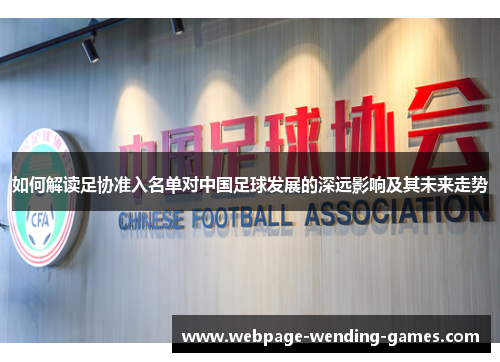 如何解读足协准入名单对中国足球发展的深远影响及其未来走势
