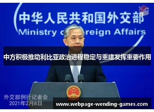 中方积极推动利比亚政治进程稳定与重建发挥重要作用